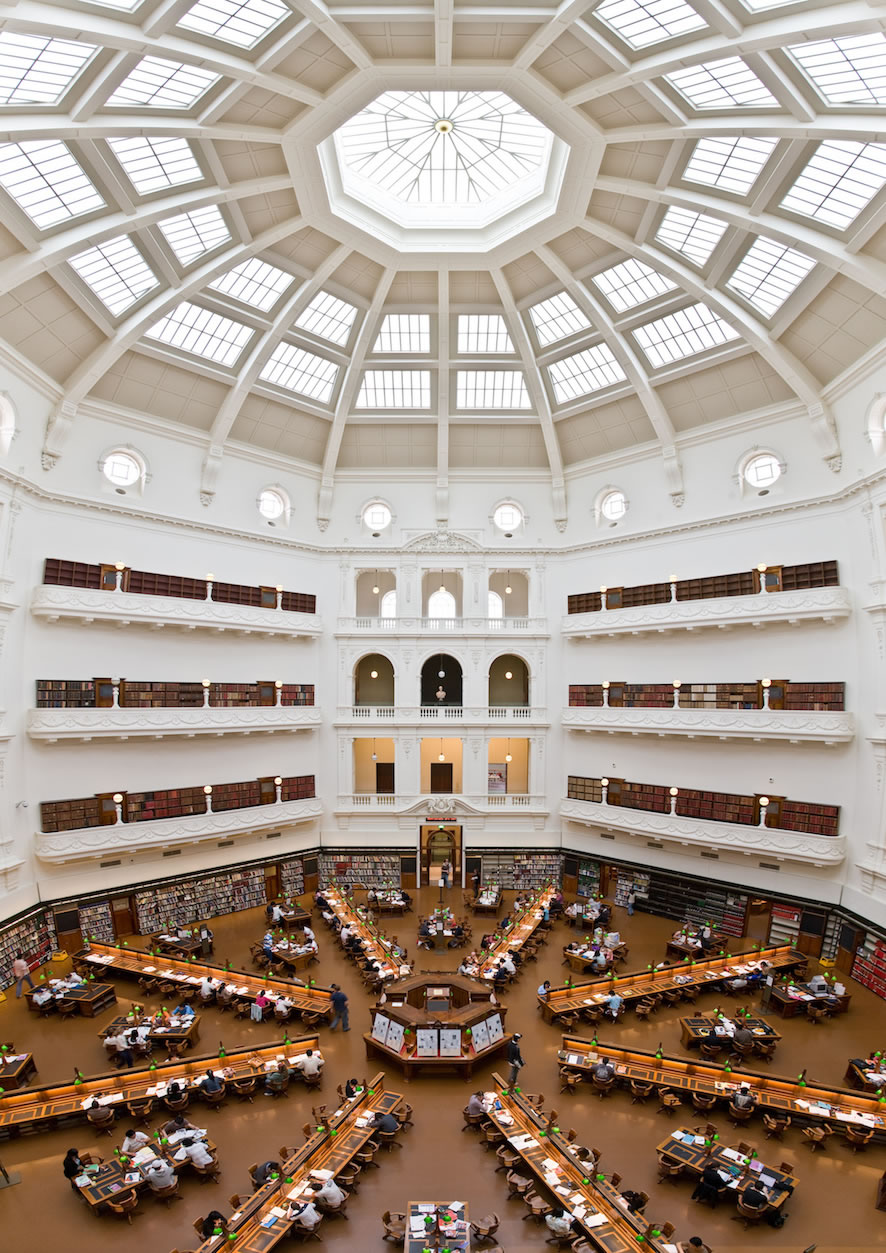 State Library of Victoria La Trobe Reading room 5th floor view